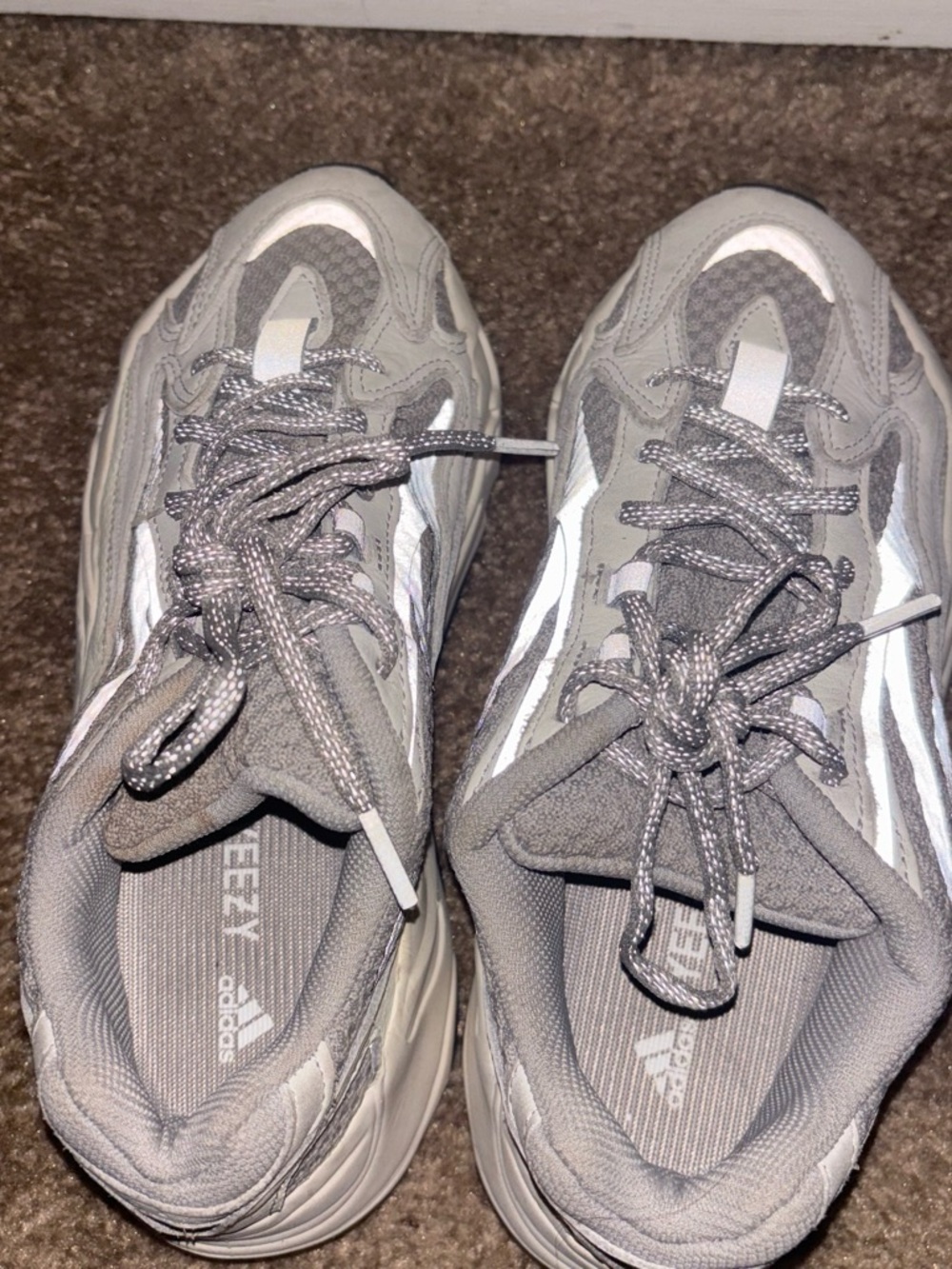 Yeezy Boost 700 V2 Kids Sneakers - Gray with Reflective Accents